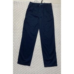 VTG Polo Ralph Lauren‎ Chino Pants Boys Sz 18 Navy Blue Pleated Classic W28 L31